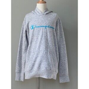 Girls Gray Grey Long Sleeve Sweatshirt Hoody Top by Champion sz 14/16